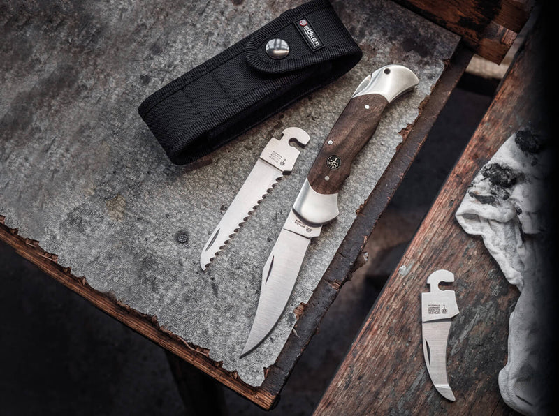 Böker Manufaktur Solingen Optima Walnut Set II