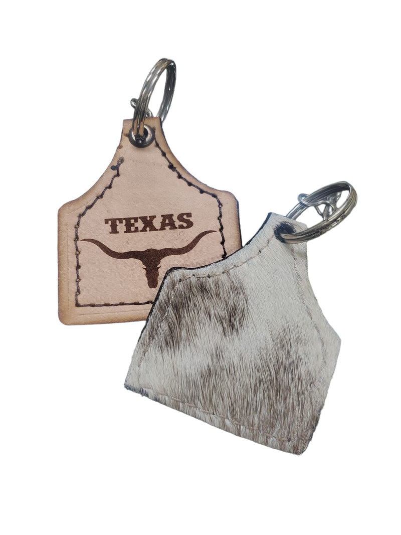 COW HIDE TEXA'S KEYCHAIN