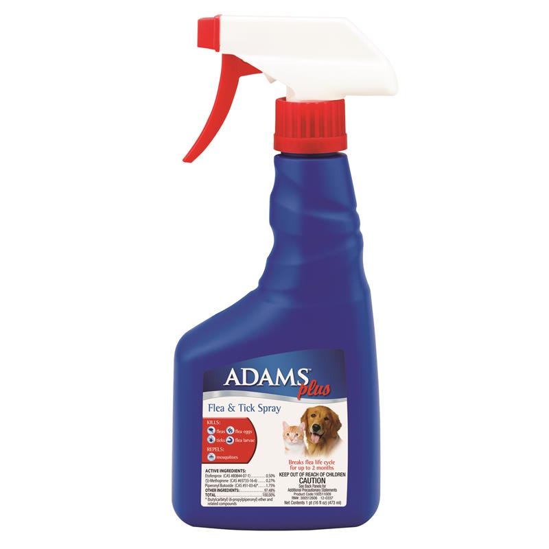 Adams PLUS: Flea and Tick Spray - 16 OZ