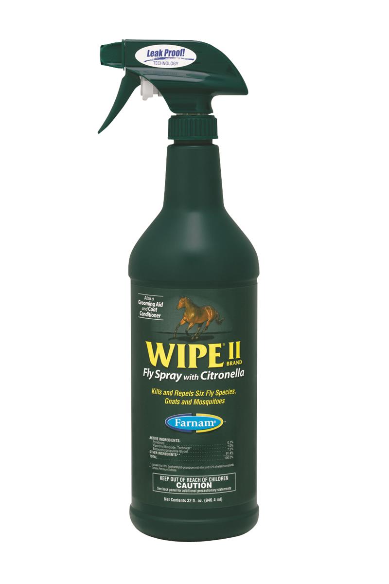 Wipe II Brand Fly Spray with Citronella - 32 oz — Bushland Ranch Store